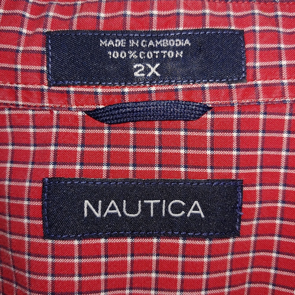 Nautica oxford casual short sleeve - Picture 2 of 2